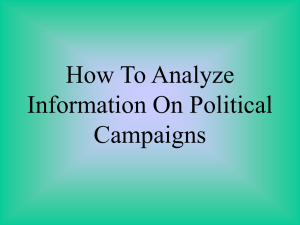 How To Analyze Political Campaigns