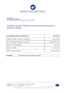 Guideline on the treatment of premenstrual dysphoric disorder (PMDD)