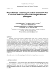 Phytochemical screening of Justicia simplex D. Don a valuable
