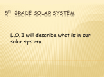 5th Grade Solar System - Mrs. Kellogg`s 5th Grade Class