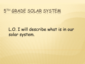 5th Grade Solar System - Mrs. Kellogg`s 5th Grade Class