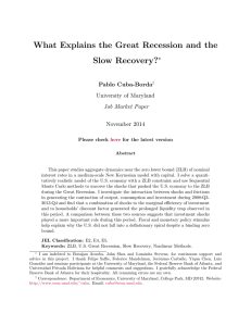 What Explains the Great Recession and the Slow Recovery?