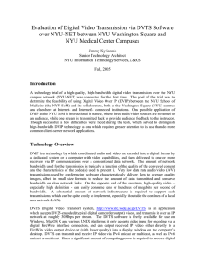 Evaluation of Digital Video Transmission via DVTS Software over