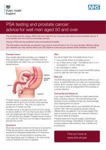 PSA testing and prostate cancer: advice for well men aged 50 and