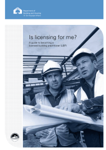 Is licensing for me? A guide to becoming a licensed building