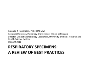 respiratory specimens: a review of best practices