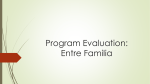 Program Evaluation: Entre Familia
