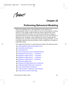 Chapter 22 Performing Behavioral Modeling