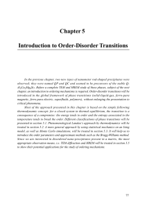 Chapter 5 Introduction to Order-Disorder Transitions