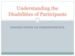 Understanding the Disabilities of Participants
