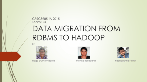 data migration from rdbms to hadoop