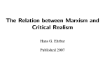 The Relation between Marxism and Critical