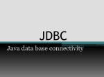 Java data base connectivity