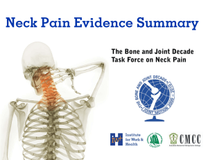 Neck Pain Research Summary - text portion