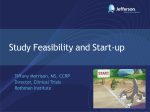 Study Feasibility and Start-up