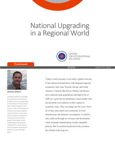 National Upgrading in a Regional World