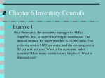 Chapter 6 Inventory Controls