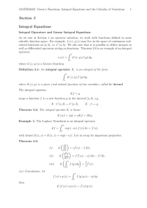 Section 3 Integral Equations