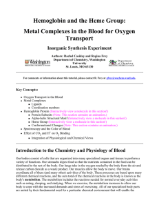 Metal Complex in the Blood - Department of Chemistry, IIT Bombay