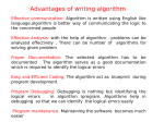 Advantages of writing algorithm