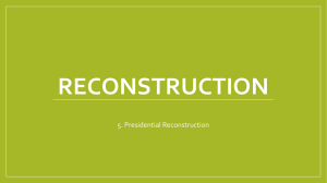 5. Presidential Reconstruction - Lexington