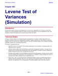 Levene Test of Variances (Simulation)