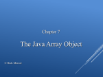 The Java Array Object