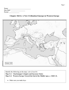 Chapter 10(11): A New Civilization Emerges in Western Europe