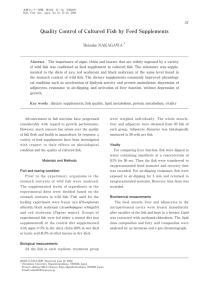 Quality Control of Cultured Fish by Feed Supplements