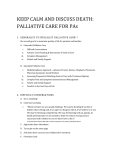 Palliative Care Outline Handout - Oregon Society of Physician