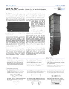 LEOPARD Datasheet - Meyer Sound Rental by Bazelmans AVR