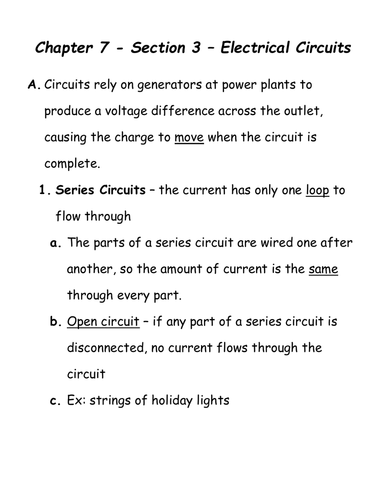 Series Circuits