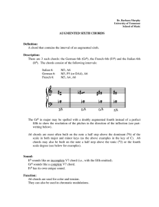 AUGMENTED SIXTH CHORDS Definition