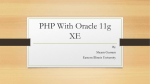 PHP With Oracle 11g XE - Eastern Illinois University