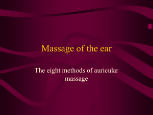 Massage of the ear