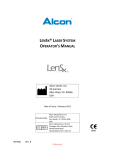 LENSX®LASER SYSTEM OPERATOR`S MANUAL