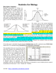 Statistics in Biology