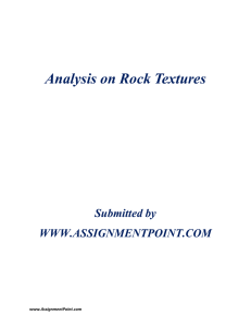 Analysis on Rock Textures Submitted by WWW