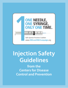 Injection Safety Guidelines from CDC. One Needle, One Syringe