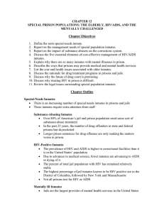 Chapter Twelve: Special Prison Populations: The Elderly, HIV/AIDS