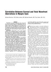 Correlation Between Corneal and Total Wavefront