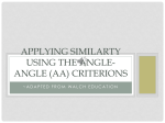 Applying Similarity Using the Angle