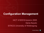 Configuration Management - University of Wollongong