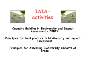 Capacity Building in Biodiversity and Impact Assessment