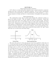 LECTURE 11 Superconducting Phase Transition At TC there is a