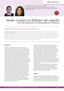 Water content at different skin depths