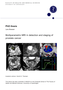 PhD thesis Multiparametric MRI in detection and staging of prostate