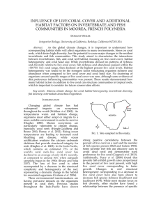 influence of live coral cover and additional habitat factors on