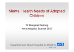Mental health needs of adopted children