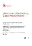 Management of the Palatally Ectopic Maxillary Canine